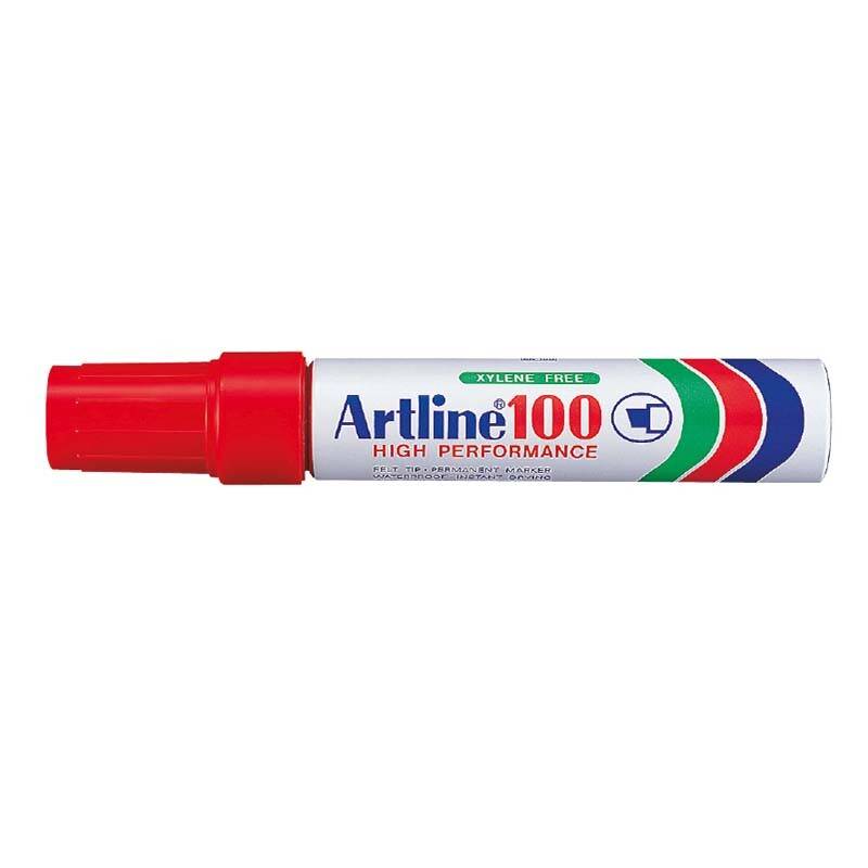 Marker Artline 100 permanent r&oslash;d 7,5-12mm