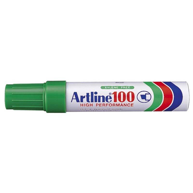 Marker Artline 100 permanent gr&oslash;n 7,5-12mm