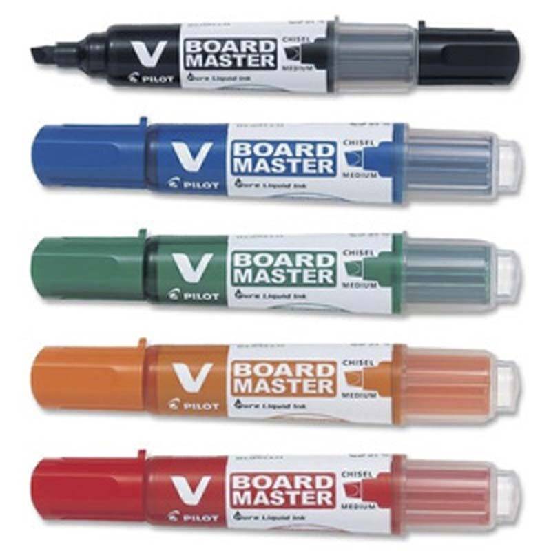 Whiteboardmarker Pilot V-Board Master ass. skr&aring; spids 1,8x5,2mm 5stk/s