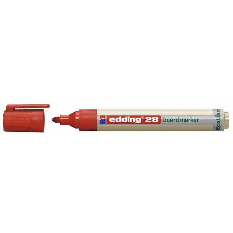 Whiteboardmarker edding 28 EcoLine r&oslash;d 1,5-3mm