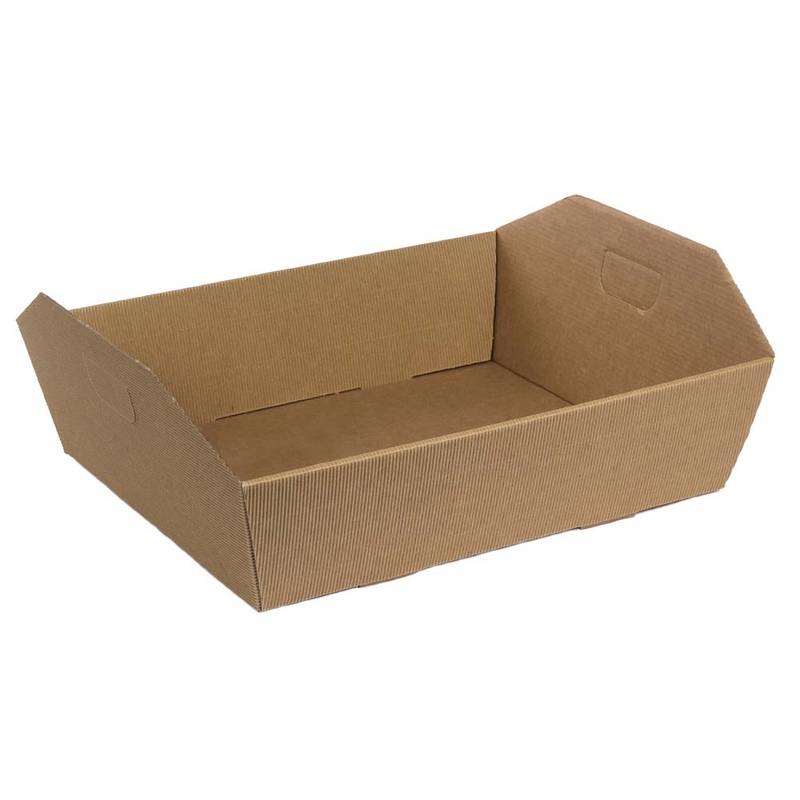 Gavebakke 34x29x10cm natur 20stk/pak kraftig b&oslash;lgepap