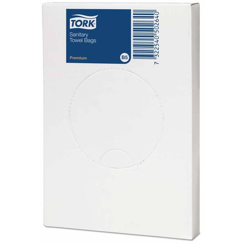 Hygiejnepose Tork B5 48x25ps/pak Ladybin Plastic bag hvid