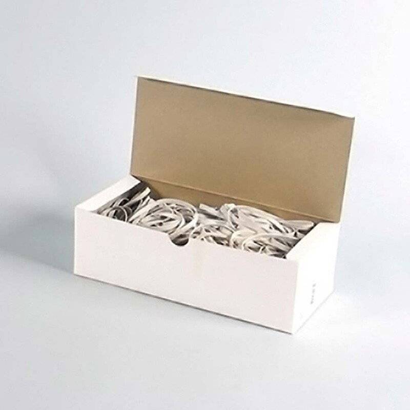 Gummib&aring;nd hvid 5x140mm 500g/pak 140 x 5 mm gul rullev&aelig;gt: 0.50 kg