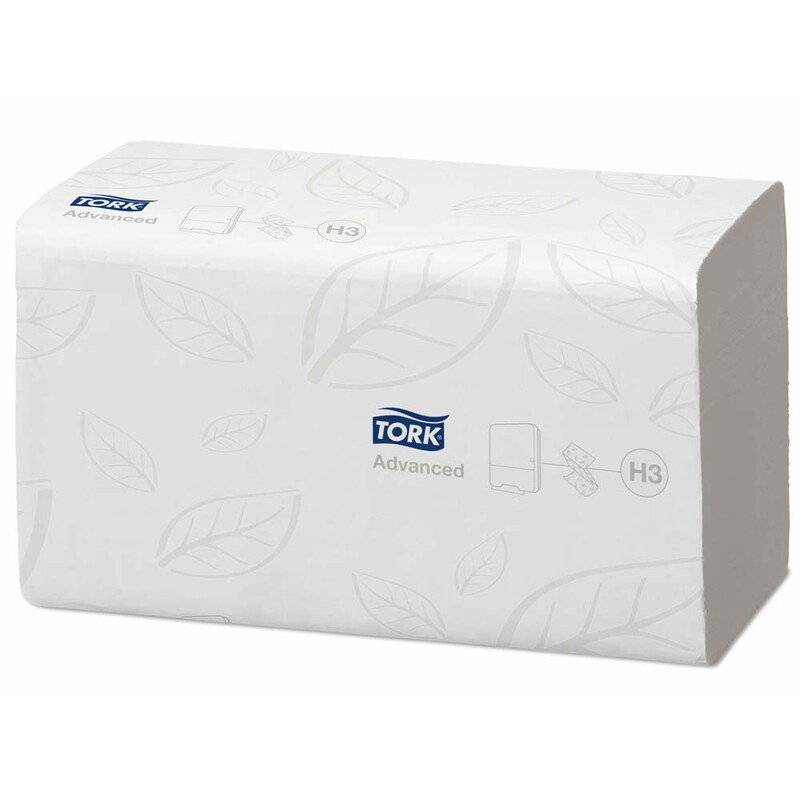 Papirh&aring;ndkl&aelig;de Tork Soft H3 Advanced 2-lag 3750stk/kar