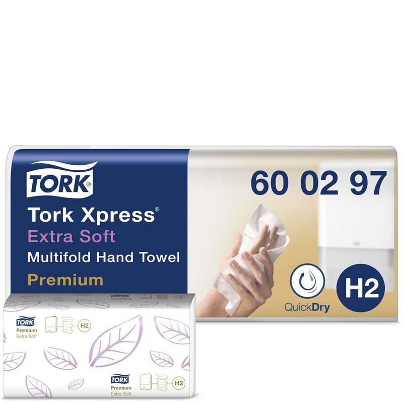Papirh&aring;ndkl&aelig;de Tork Xpress H2 Prem. Extra Soft 2-lag 2100ark