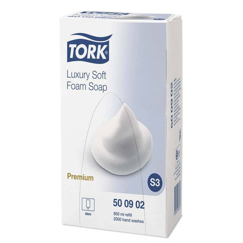 Skums&aelig;be Tork Premium Luksus S3 500902 4x800ml/pak t/sensordis