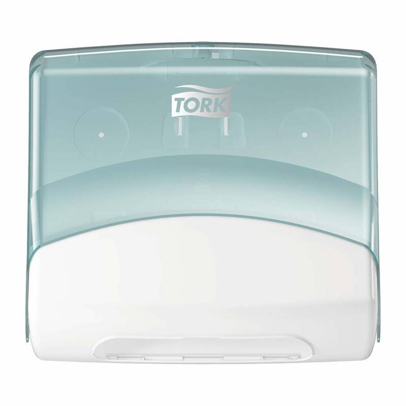 Tork W4 Top-pak dispenser aft&oslash;rringspapir hvid/turkis 654000