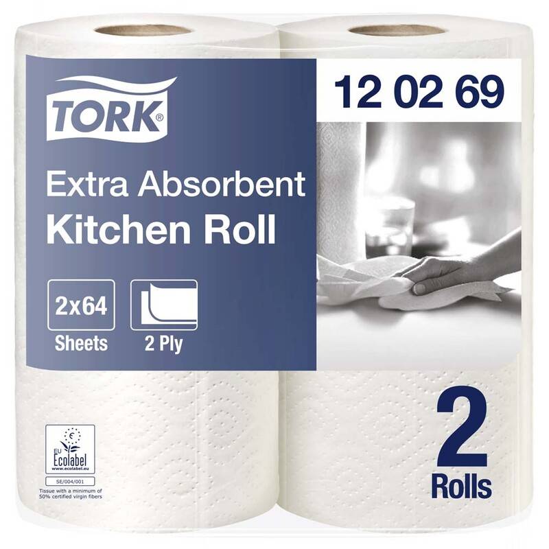 K&oslash;kkenrulle Tork Ekstra Plus K1 2-lag 15,4m 120269 24 rl/pk