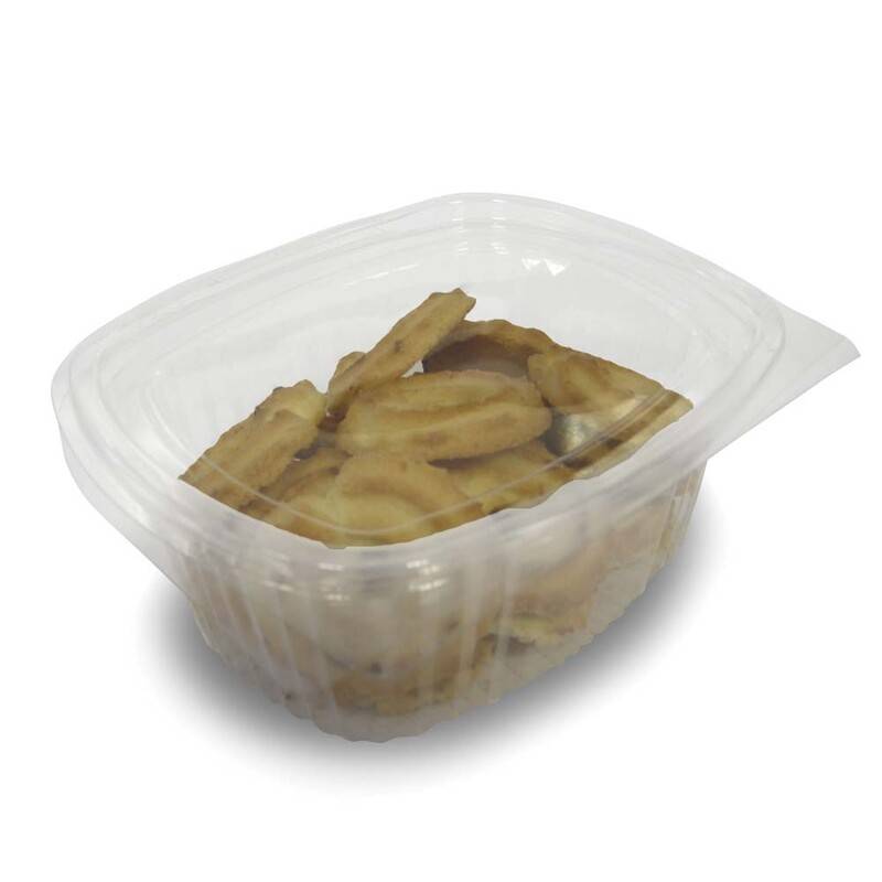 Plastbakke m/h&aelig;ngslet l&aring;g oval A-PET 750ml V00513P 300stk/kar