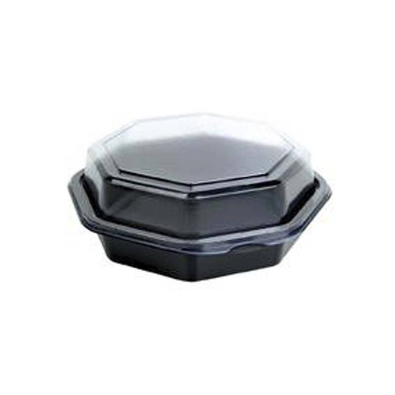 Plastbakke Octaview m/l&aring;g 8-kantet 400ml 405stk/kar