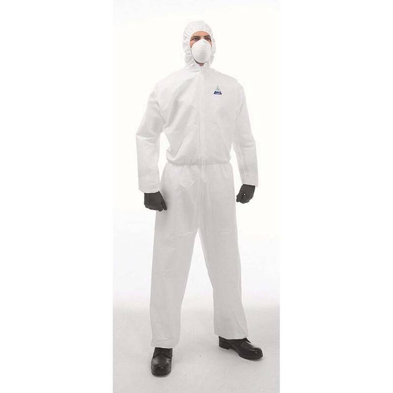 Sikkerhedsdragter C1 XL hvid smudsafvisende 1stk/pak
