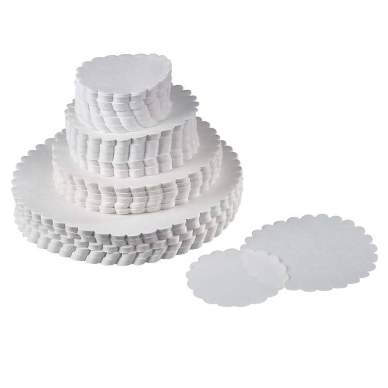Fadpapir pr&aelig;get 14cm rund 500stk/pak Stykke 40 g/m2 140 pr&aelig;get papir