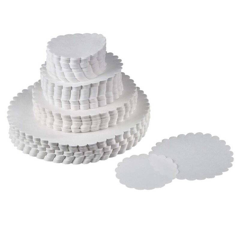 Fadpapir pr&aelig;get 22cm rund 500stk/pak Stykke 40 g/m2 220 pr&aelig;get papir