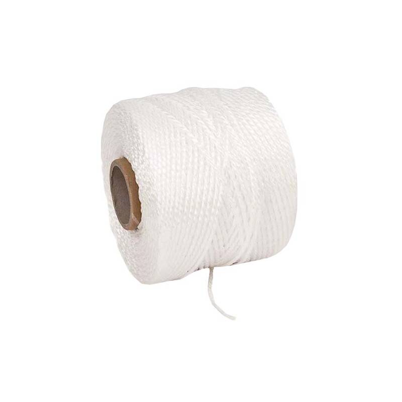 Ballepressegarn hvid 3-sl&aring;et m/r&oslash;r krydsspole 4mm 270m/rl