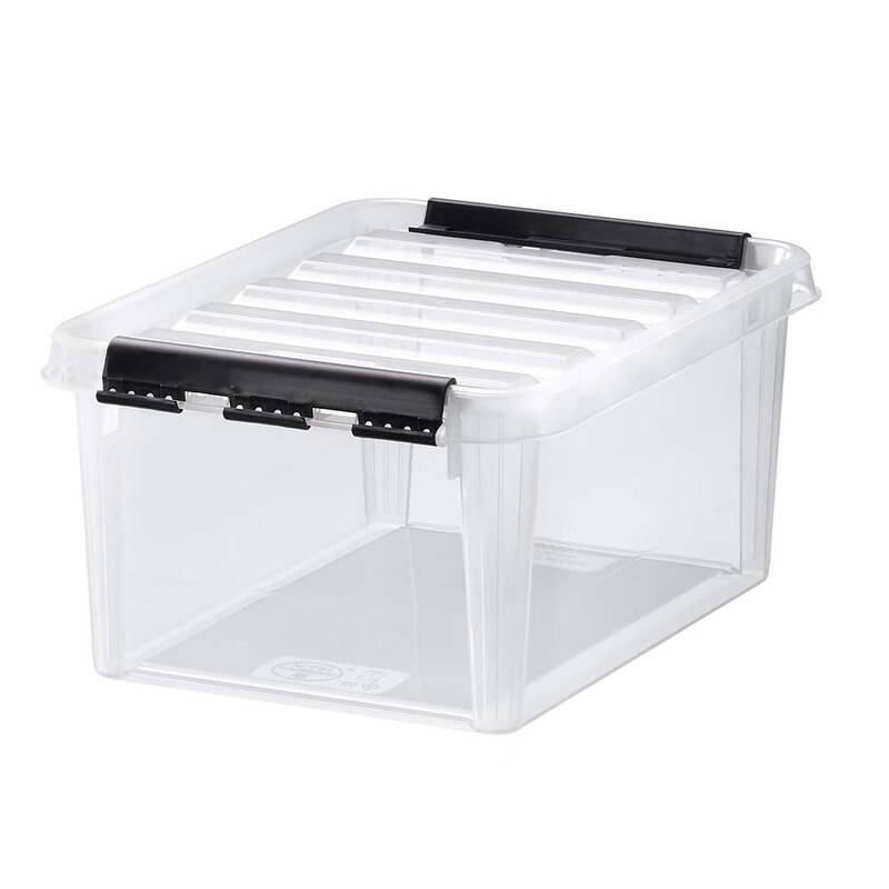 Plastkasse SmartStore Classic 10 8l m/l&aring;g 34x25x16cm