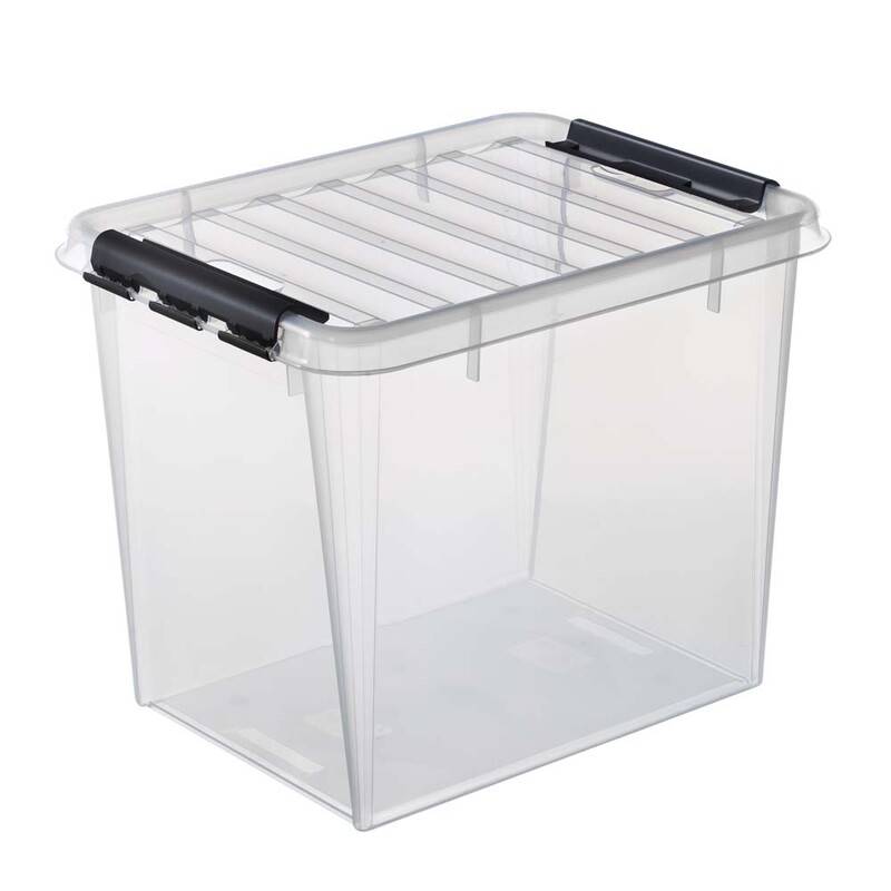 Plastkasse SmartStore Classic 50 52l m/l&aring;g 50x39x41cm