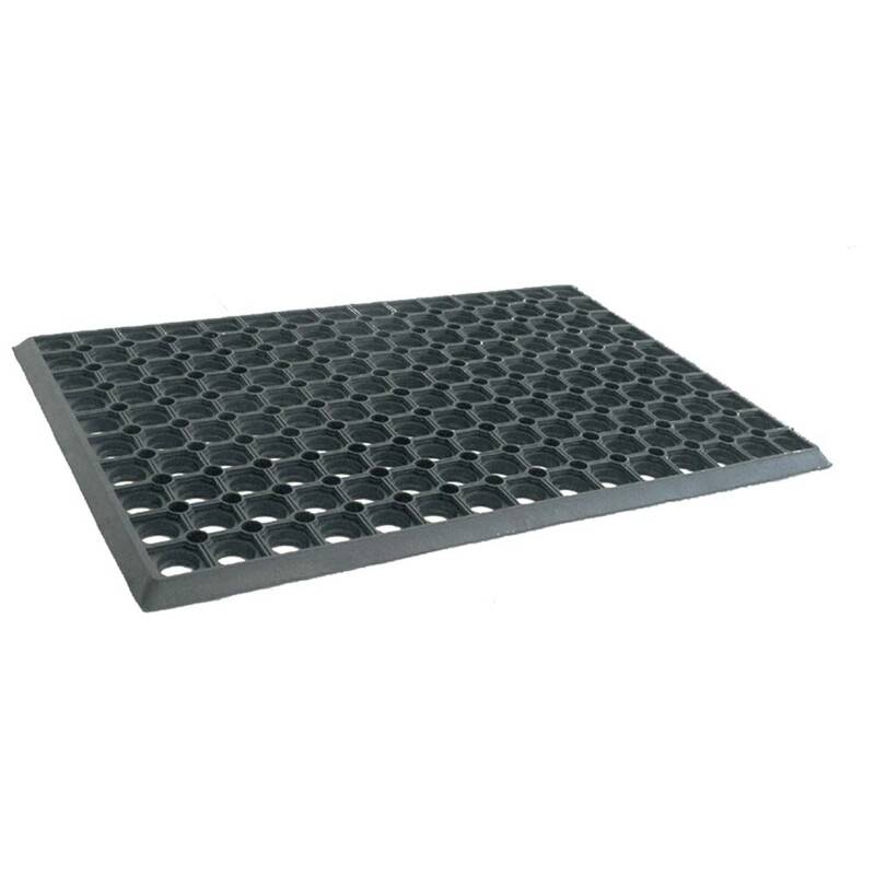 M&aring;tte ringgummi 16mm sort 40x60cm D&oslash;rm&aring;tter Clean Carpet Outdoor