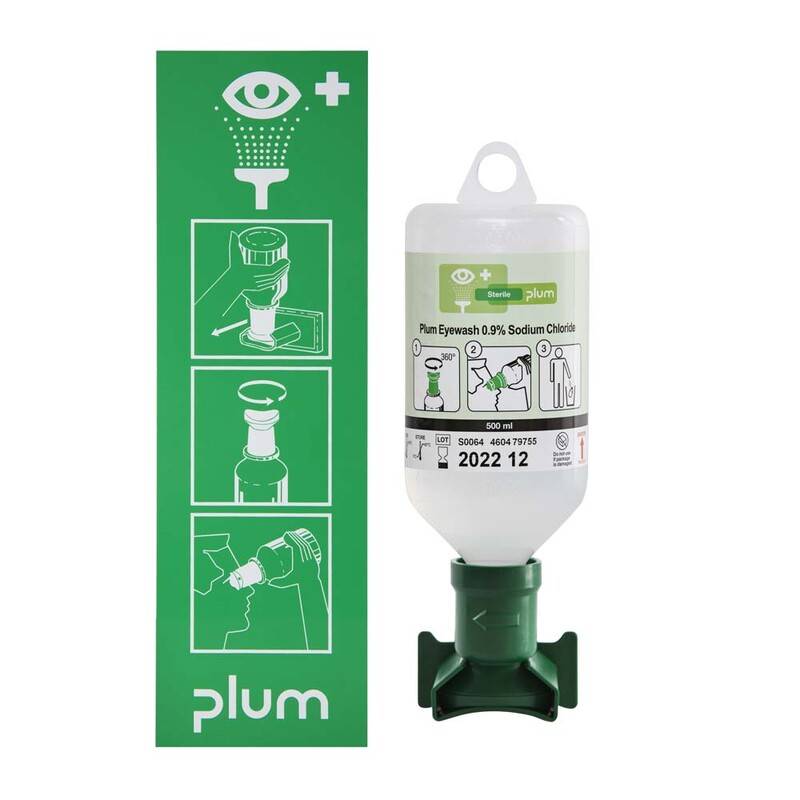 &Oslash;jenskyllestation m/1fl 500ml &aring;ben station med piktogram