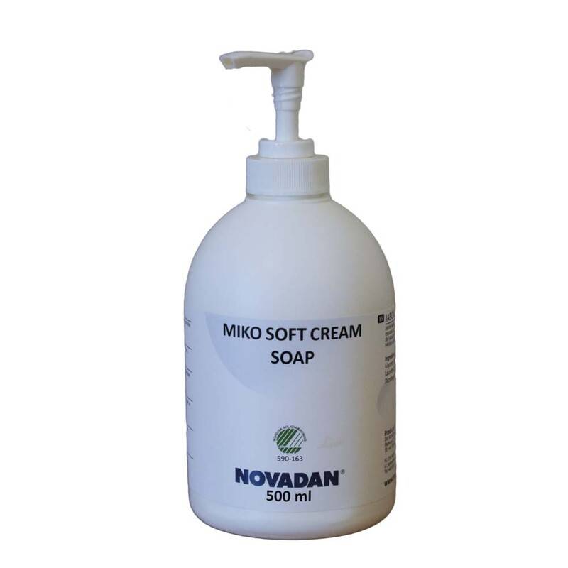 Cremes&aelig;be MIKO Soft Cream Soap 500ml Novadan Pump Bottle 0.500 l hvid