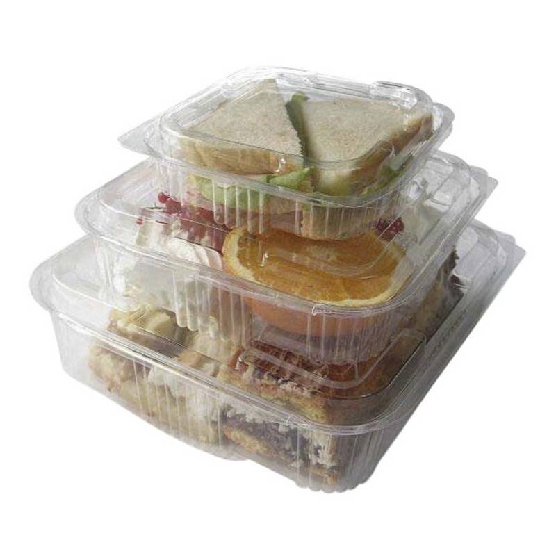 Plastbakke m/h&aelig;ngslet l&aring;g v494 135x128x50mm 375ml 600stk/kar