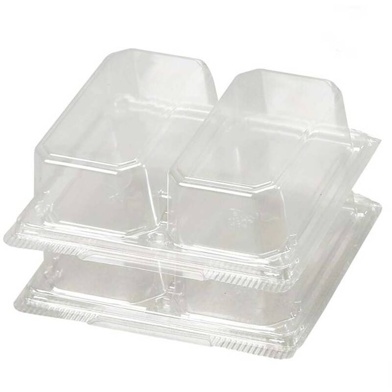 Plastbakke m/h&aelig;nglset l&aring;g 2-rums 165x148x45mm R-PET 44stk/pak