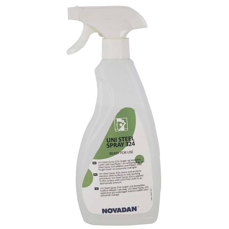 St&aring;lpleje Uni Steel Spray 324 750ml Novadan Steel care Uni spray 324