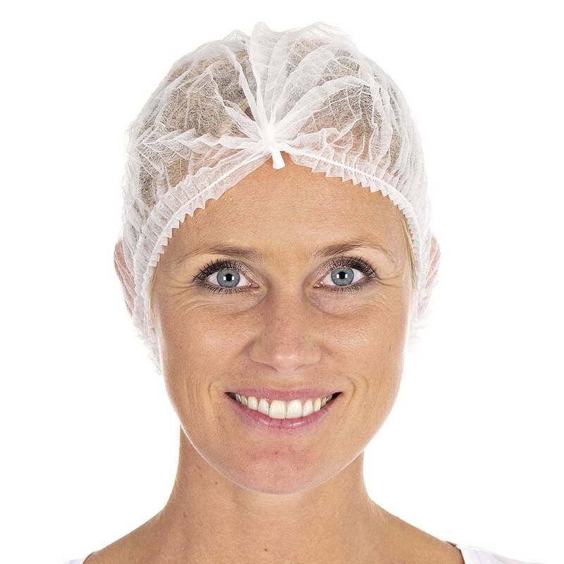H&aring;rnet Mop Cap one-size hvid 1000stk/pak