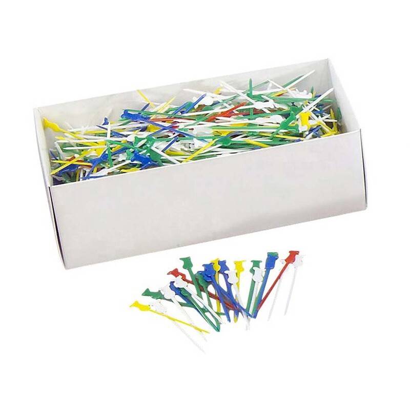 Pindemadspinde kokke plastik ass. farver 1000stk/pak