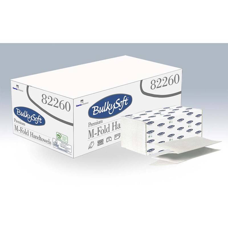Papirh&aring;ndkl&aelig;de Bulky Soft Premium 3-lags hvid 32cm 2500ark/kar