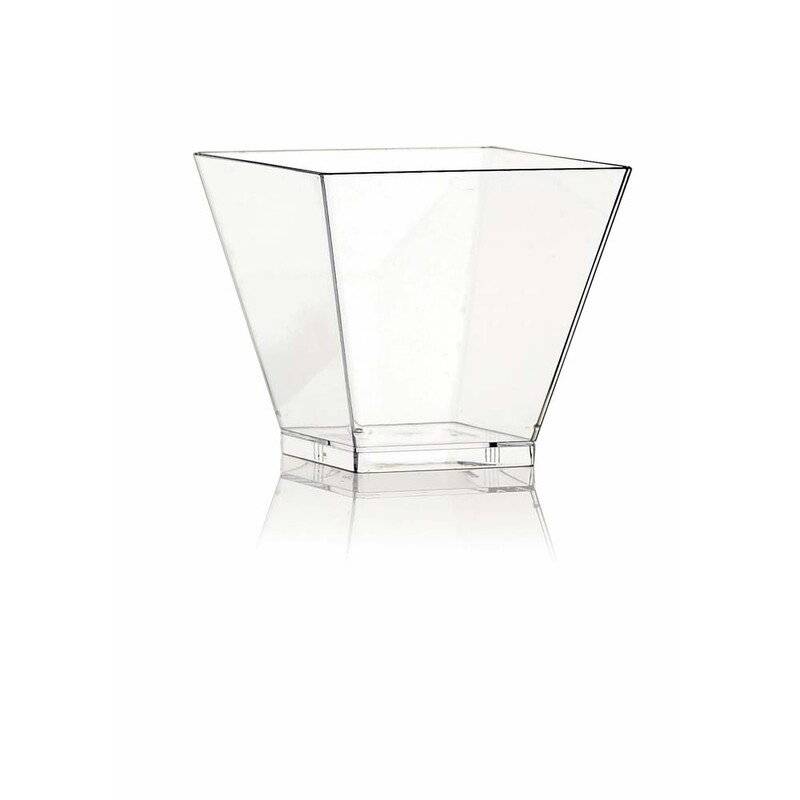 Dessertb&aelig;ger p&aring; fod PS klar firkantet 60ml Kova 300stk/ka