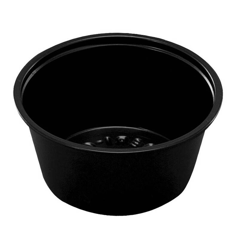 Dressingb&aelig;ger 90ml/3 oz &Oslash;74x32mm sort PP 250stk/pak