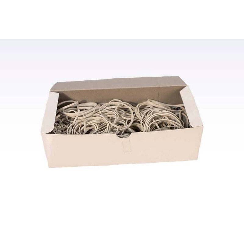 Gummib&aring;nd 180x10mm hvid ca. 100stk 500g/pak