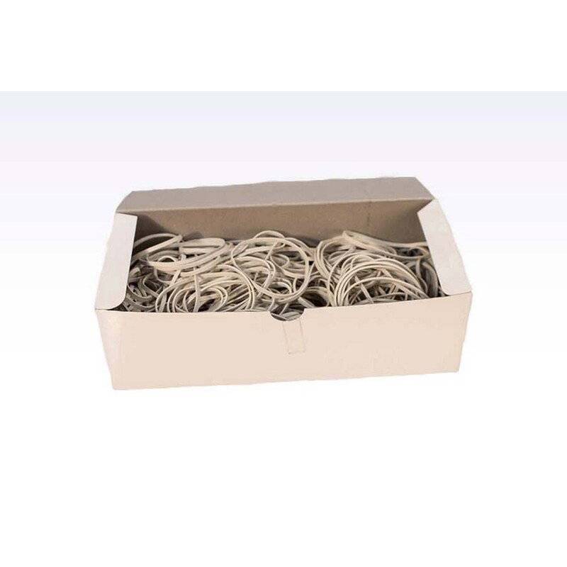 Gummib&aring;nd 200x5mm hvid ca. 150stk 500g/pak