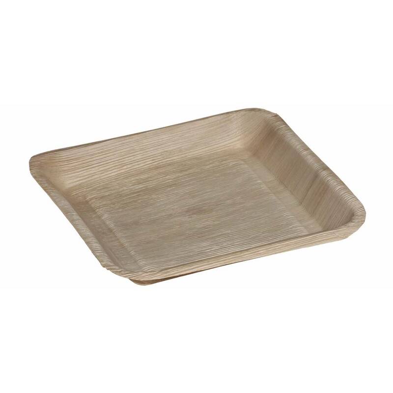 Tallerken palmeblad 24x24cm 100stk/pak