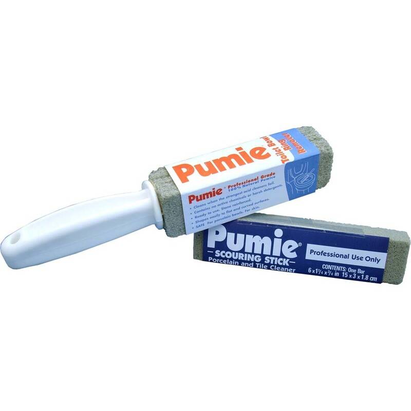 Pumiesten u/h&aring;ndtag Toilet opfriskning With Handle gr&aring;/hvid