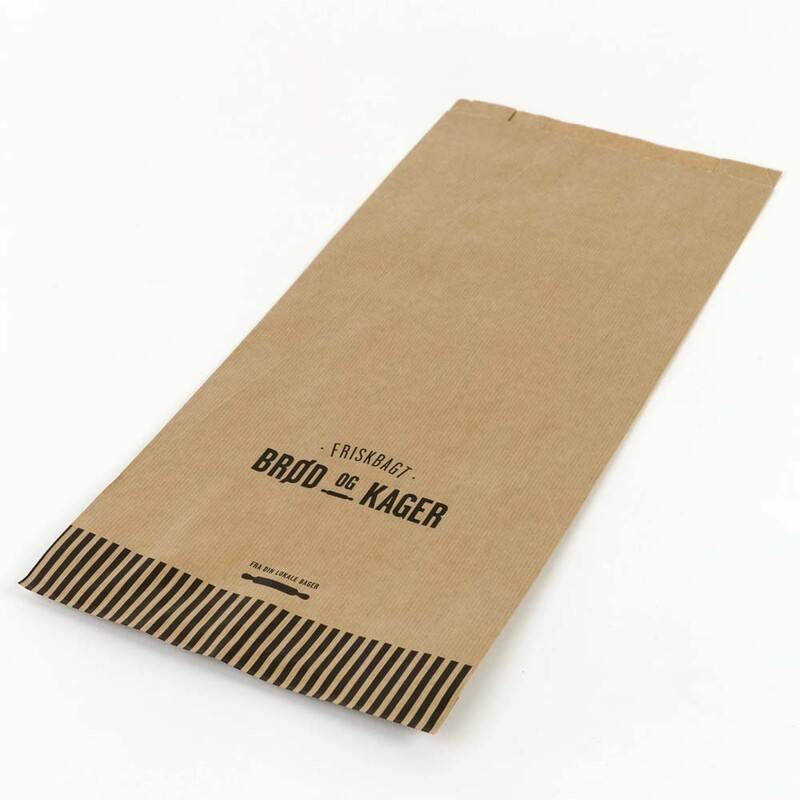 Bagerpose m/sidefals gigant Friskbagt br&oslash;d og kager 250stk/pk