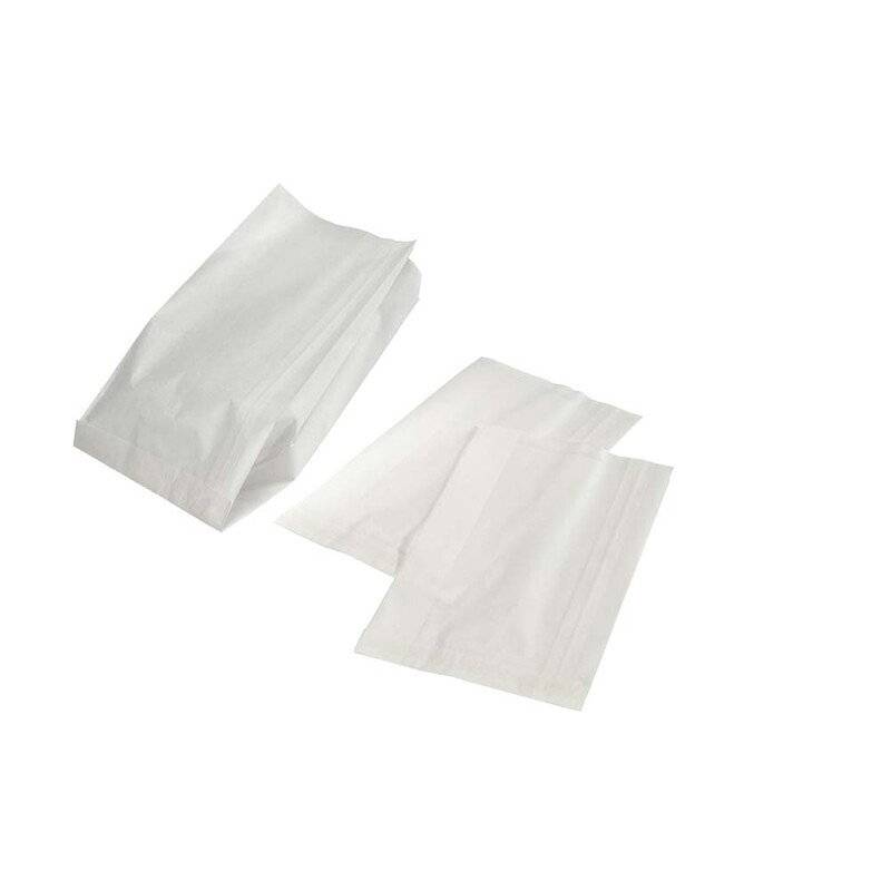 Bagerpose 10kg m/sidefals hvid 310/90x535mm 250stk/pak