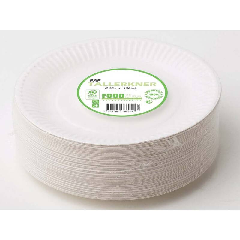 Tallerken frokost pap 18 cm 100stk/pak