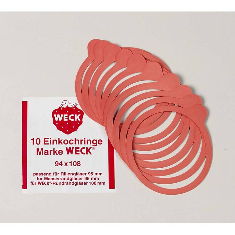 Gummiring t/&Oslash;10cm glas Weck (RR100) 10stk/pak