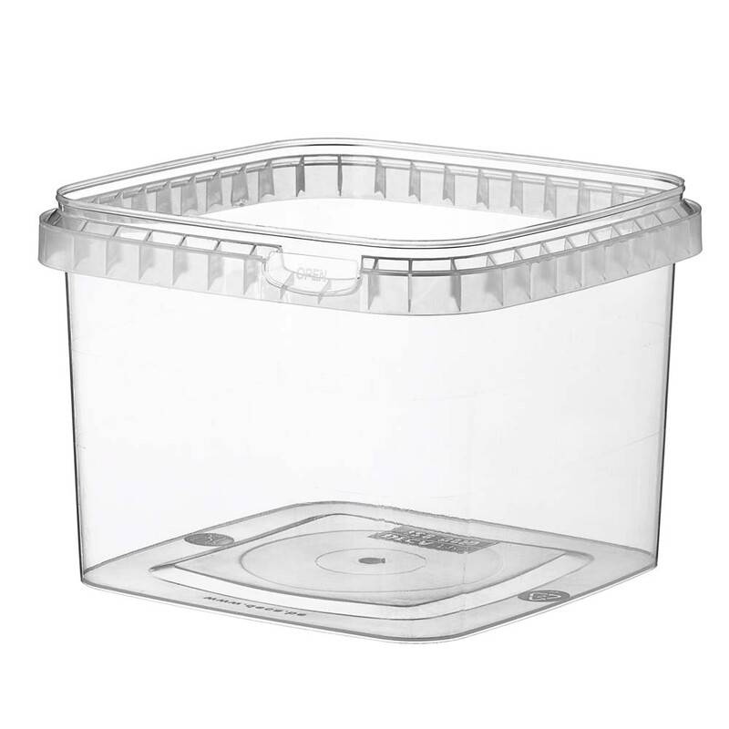 Condib&oslash;tte u/l&aring;g PP lille 960ml 128x128x89mm 216stk/kar