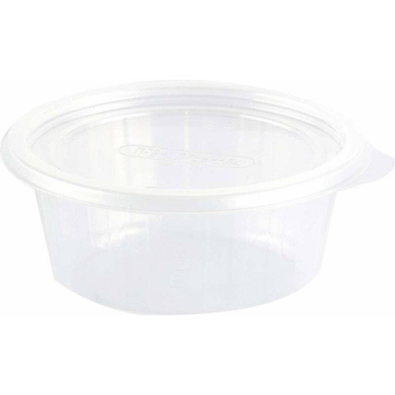 Plastbakke Fixpack PP rund klar &Oslash;112x40mm 200ml 700stk/kar