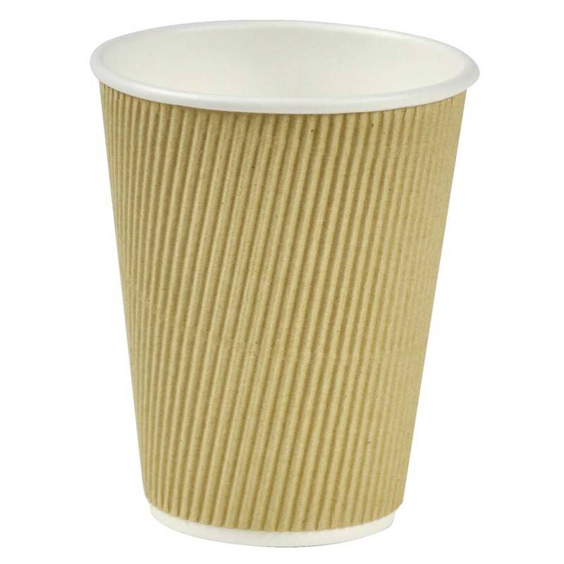 Kaffeb&aelig;ger pap Nature Line 12oz 34cl ripple wall 500stk/kar
