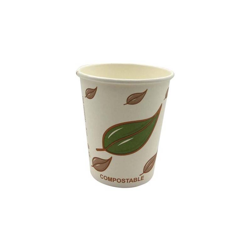 Kaffeb&aelig;ger 8oz 25cl PLA Single Wall pap 1000stk/kar