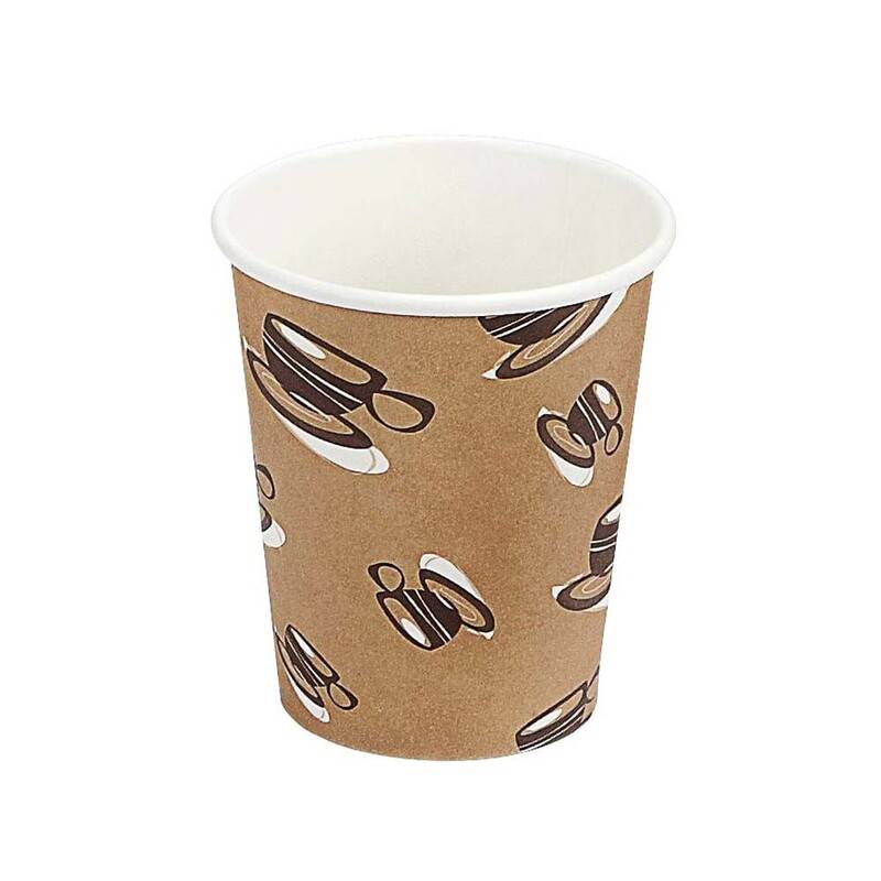 Kaffeb&aelig;ger 8oz 25cl Hot Cup Single Wall pap 1000stk/kar
