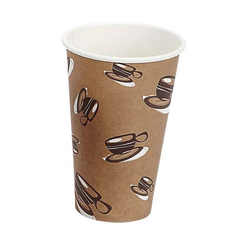 Kaffeb&aelig;ger 16oz 45cl Hot Cup Single Wall pap 1000stk/kar