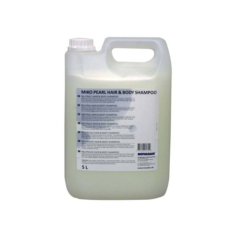 Hair and body shampoo Miko Pearl 5l Hair and Bodyshampoo Novadan s&aelig;be