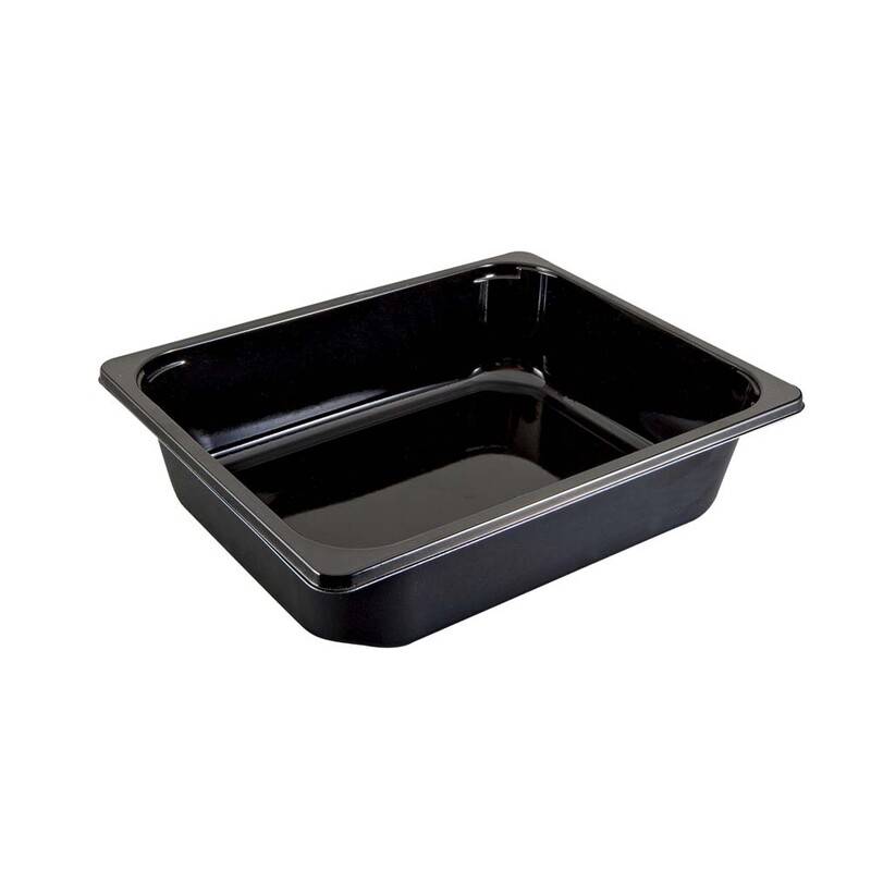 Plastbakke 1/2 Gastro sort 2325-1b C-PET 5100ml 80stk/kar