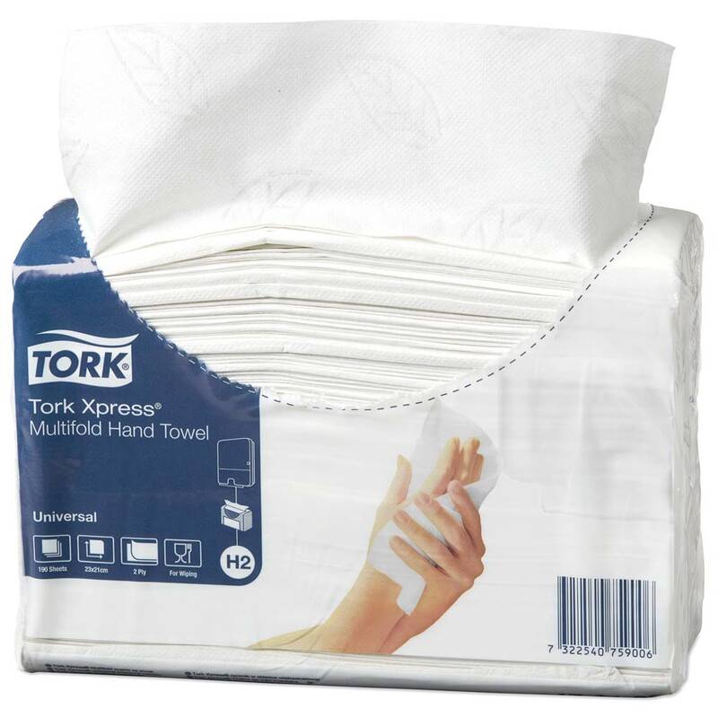 Papirh&aring;ndkl&aelig;de Tork Xpress H2 Universal 2-lags N93330 3800stk/kar