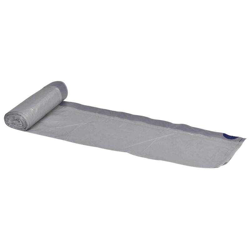 Affaldsposer m/snortr&aelig;k lukning 440x500mm 20l gr&aring; (12my) 20ps/rl
