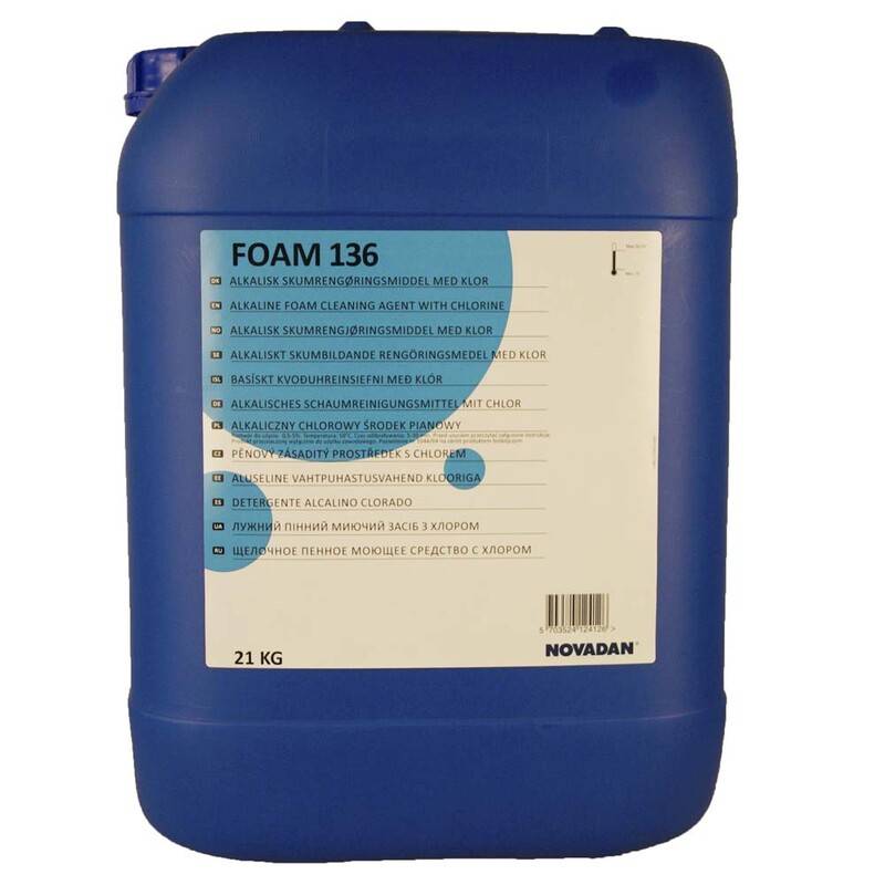 Skumreng&oslash;ringsmiddel Foam 136 19l K&oslash;kkenreng&oslash;ring Novadan 20.000 l